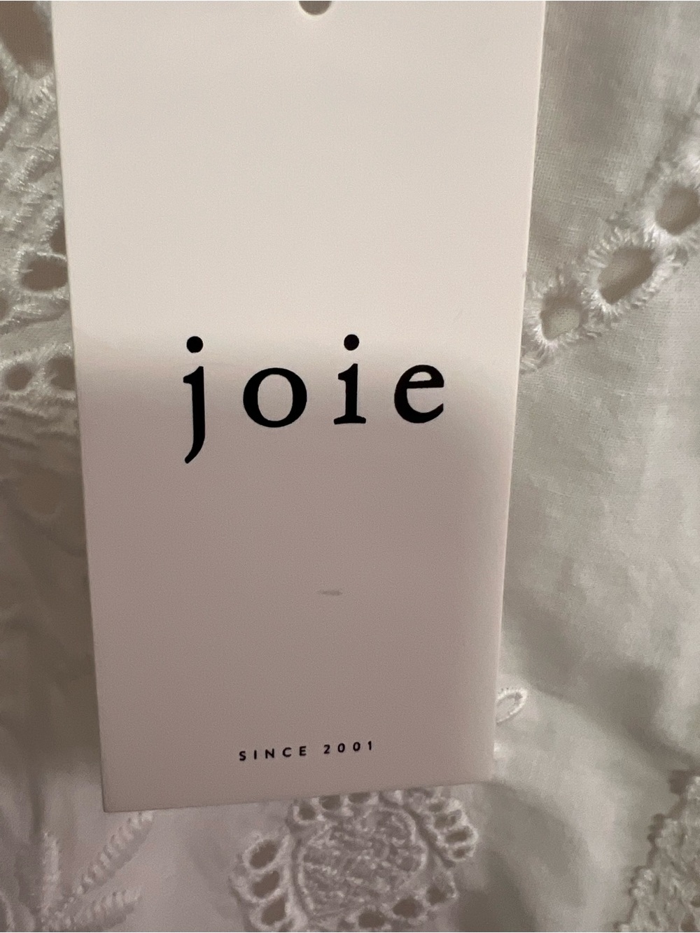 Joie Ivory Eyelet Embroidered Flutter Sleeve Cotton Blouse NWT Medium - Picture 4 of 12